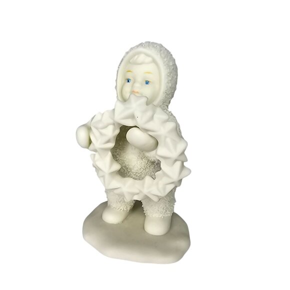 Department 56 Snowbabies Figurine Holding Star Wreath christmas collectible - Picture 3 of 10
